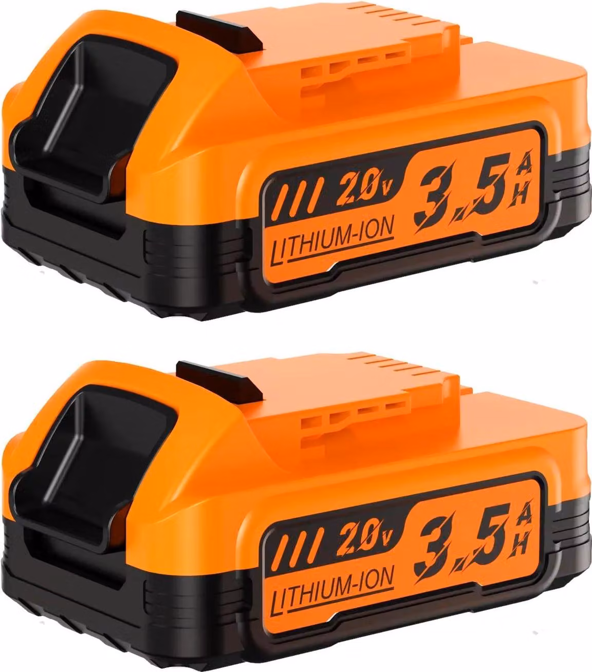Batterie di ricambio 20 V - Li-Ion per utensili elettrici - 3.500 mAh - Confezione da 2 - Compatibili con DCBP034/DCB206/DCB200/DCB201/DCBP520 - RoHS - Rosa