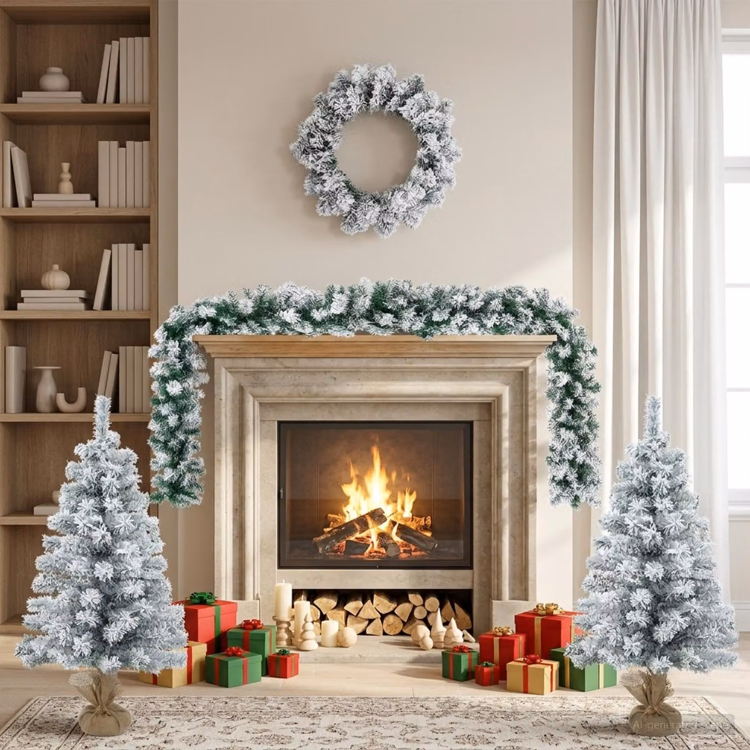 vidaXL Set mini alberi di Natale 90 cm PVC Verde e Bianco