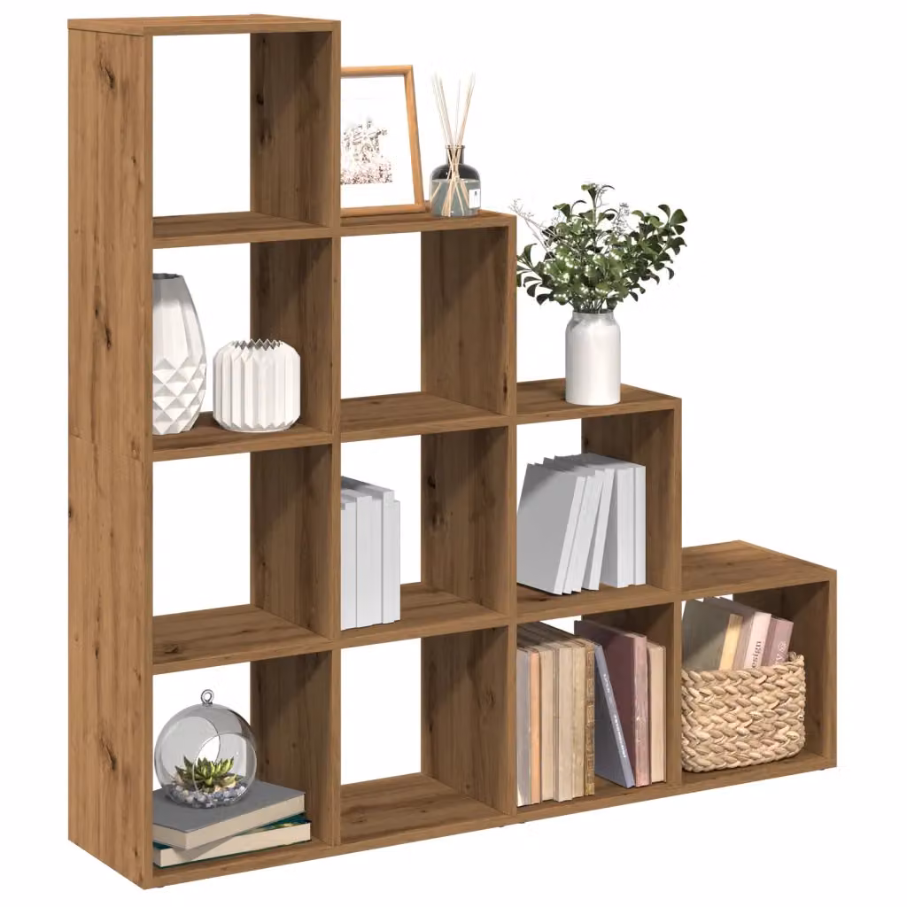 Libreria a 4 Ripiani vidaXL in MDF Colore Rovere L: 131,5 cm, P: 29 cm, H: 131,5 cm