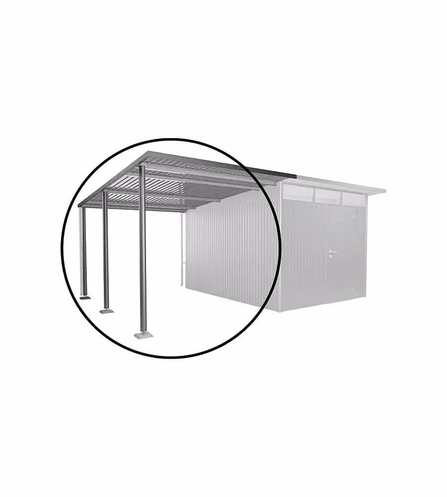 Biohort Tetto Laterale Grigio Quarzo per Capannone AvantGarde 340x243 cm
