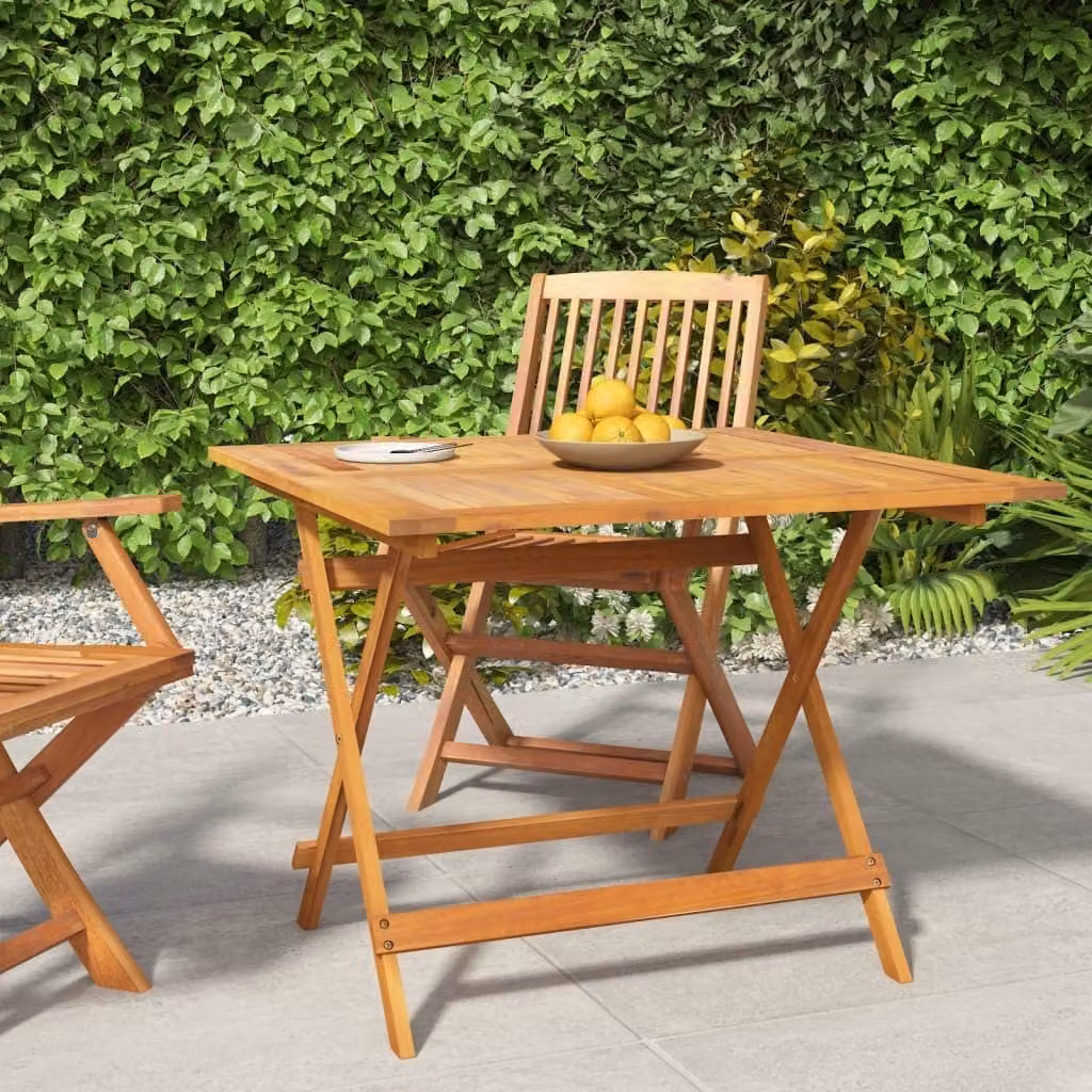 Maison Exclusive - Tavolo da giardino pieghevole 90x90x75 cm in legno massello di acacia