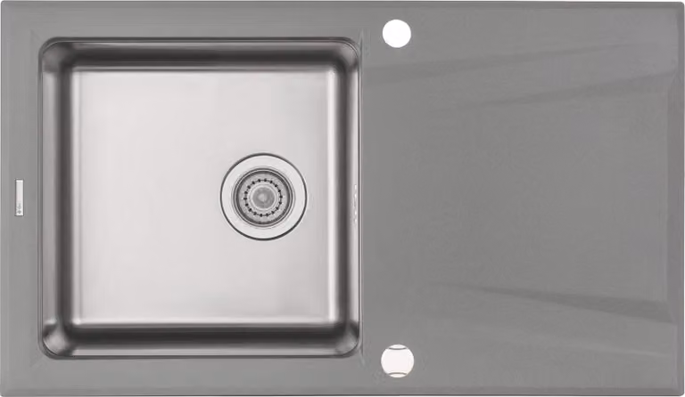 1-bowl granite-steel sink with drainer