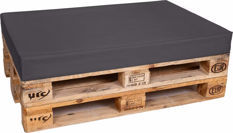 Cuscino per pallet TexDeko per pallet Euro 120x80x12 cm, cuscino da salotto, imbottitura per pallet idrorepellente (antracite)