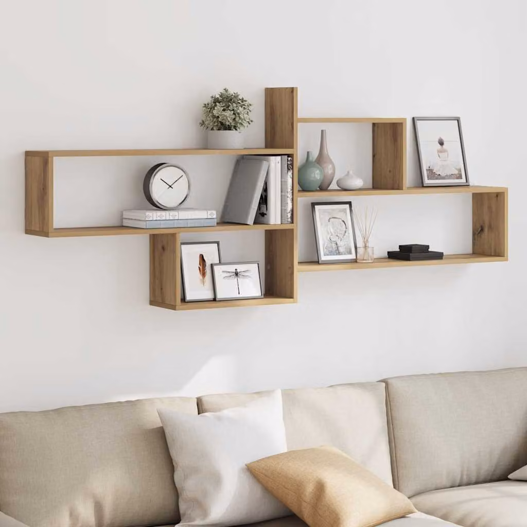Mensola a parete vidaXL in stile moderno, colore rovere marrone, L: 167,5 cm, H: 68 cm, P: 18 cm