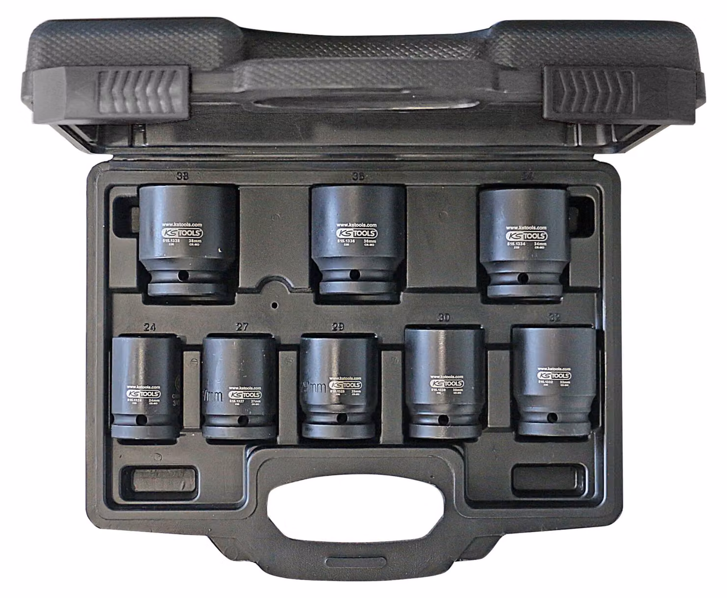 KS TOOLS Set di bussole esagonali da 3/4" 8 pz. corte 24-38 mm - 515.0210