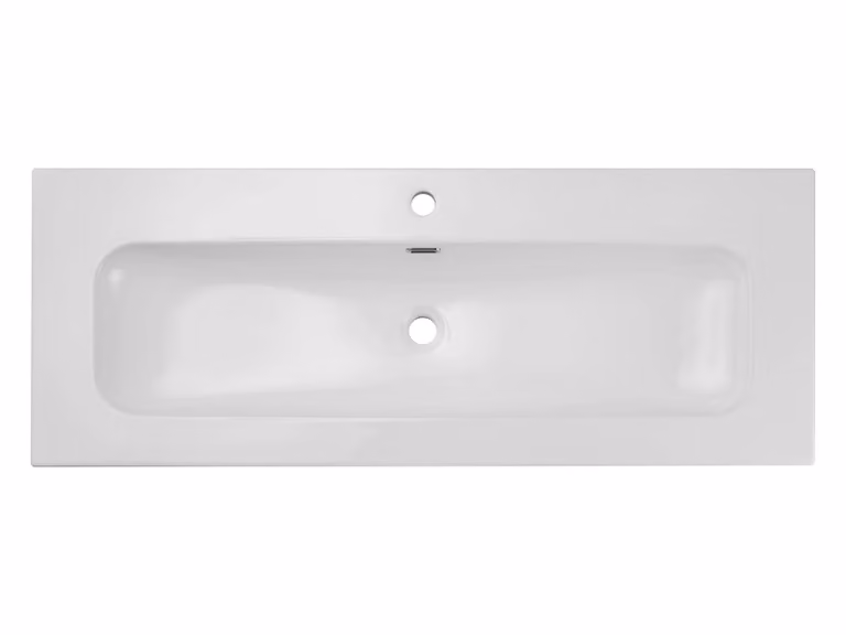 Lavabo da bagno Comad FLY 120 DP, bianco, Vetroceramica, larghezza 121 cm