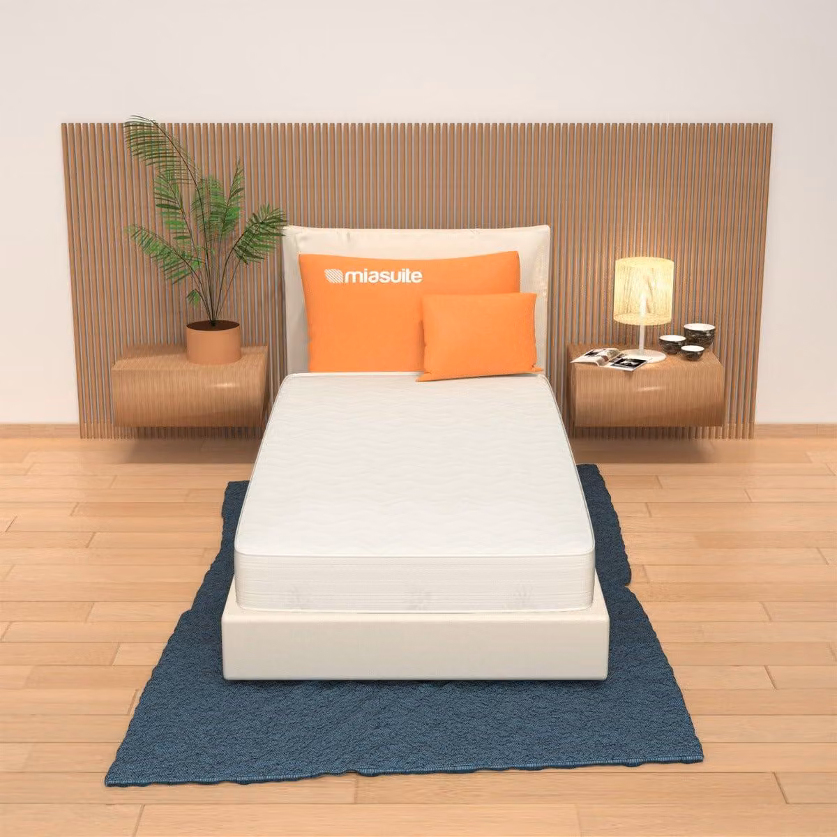 Materasso in schiuma di acqua, dimensioni 80x180 cm, altezza 14 cm, supporto medio, con Aloe Vera