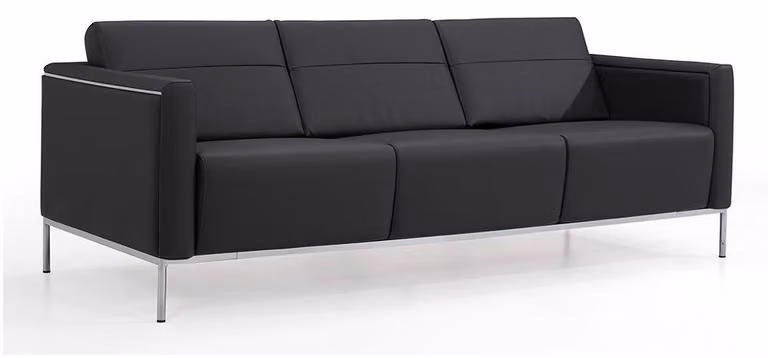 Sofa 3 Sitzer Einsitzer Luxus Polster Sitz Designer Leder Sitz Modern
