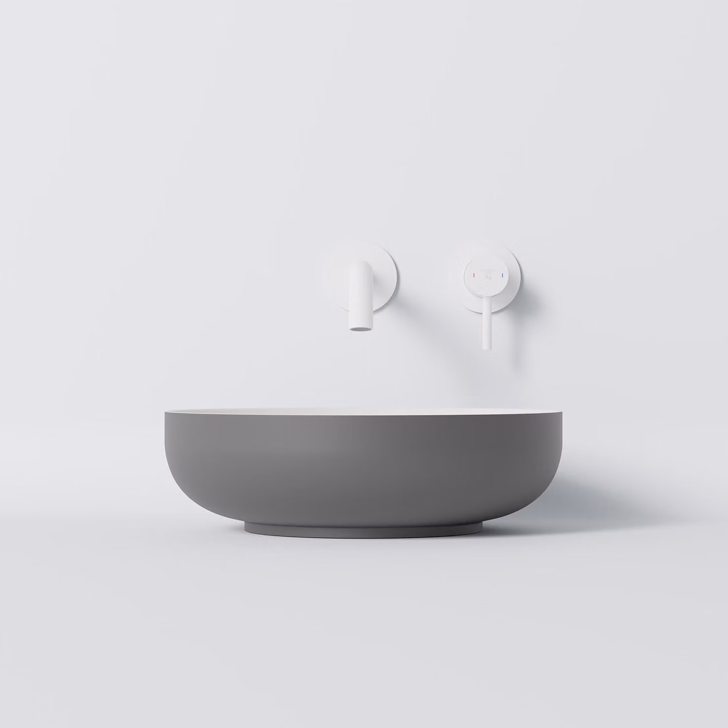 Steinberg Série 440 lavabo à poser, rond, sans trop-plein, 400x400x120mm, SOLIDSurface, 440612006, 440612006