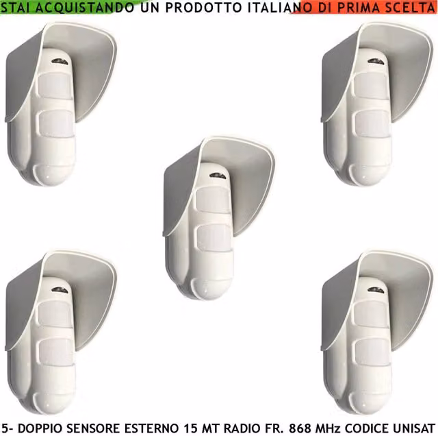 Sensore di movimento smart Securvera bianco con gestione tramite app e installazione a parete