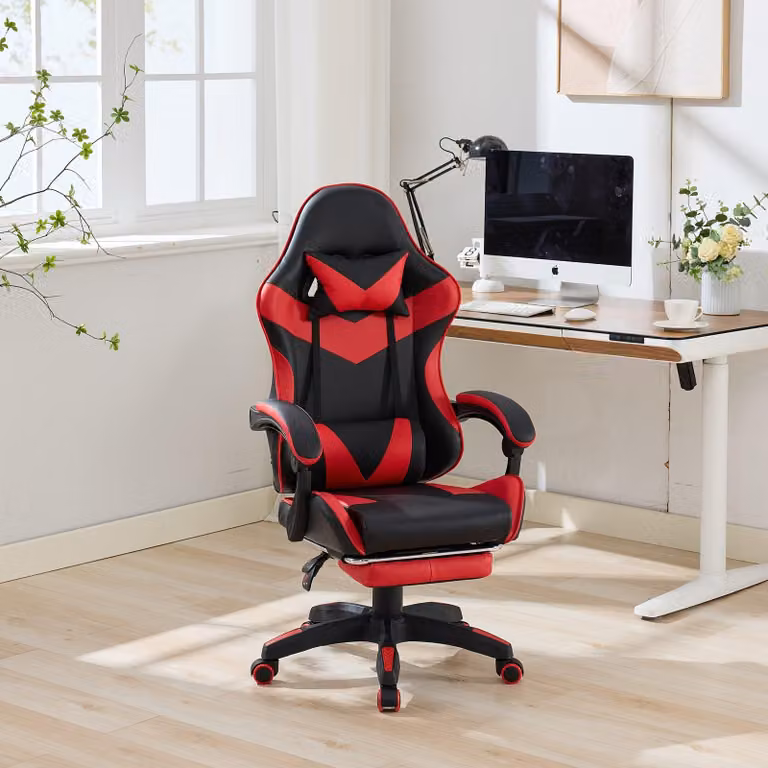 Sedia da gaming - Sedia da ufficio - Sedia per videogiochi - Sedia da lavoro - Sedia girevole - Rotazione a 360°