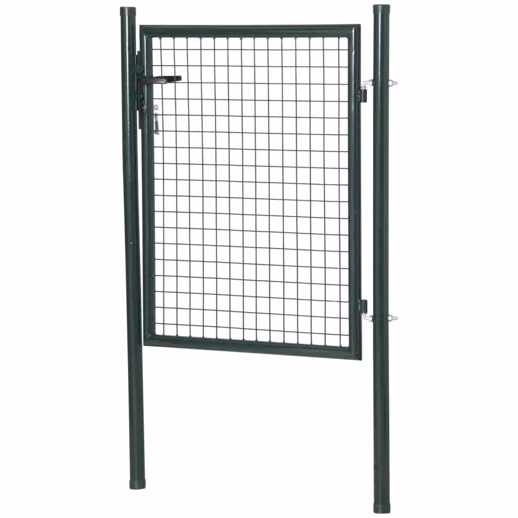Cancello singolo per giardino Minimal verde in acciaio e PVC, H: 150 cm, L: 97 cm – 2