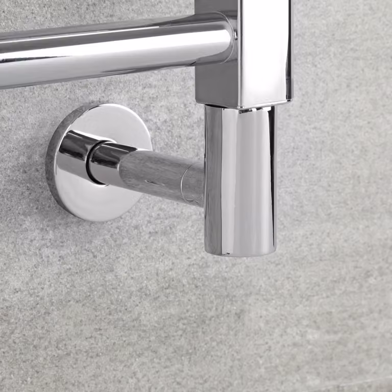 Scaldasalviette Elettrico - Cromato - 1190mm x 450mm - con Elemento Elettrico e Copricavo