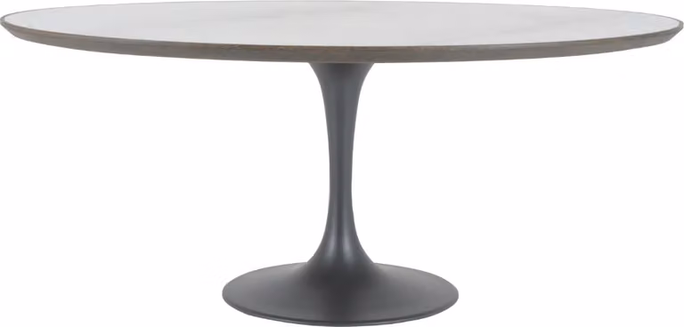 Signature - Tavolo da pranzo ovale in marmo bianco L180 cm - TULIPE
