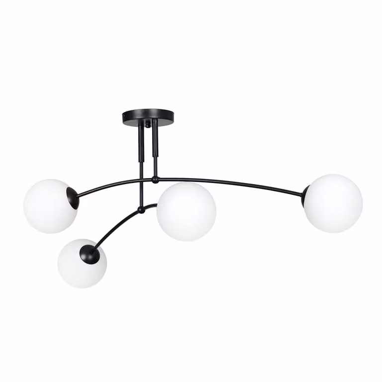 LAMPADA DA SOFFITTO Emibig 4xE14 40W PREGOS 4 NERA 670/4