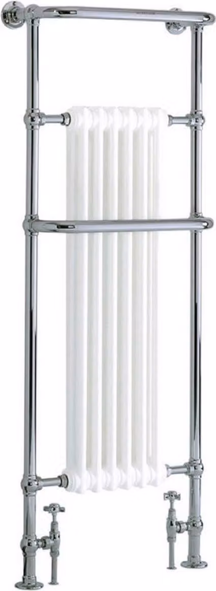 Casa Padrino Luxury Bathroom Heater White / Chrome 583 x H. 1500 mm - Radiatore per asciugamani - Radiatore per asciugamani per bagno vintage