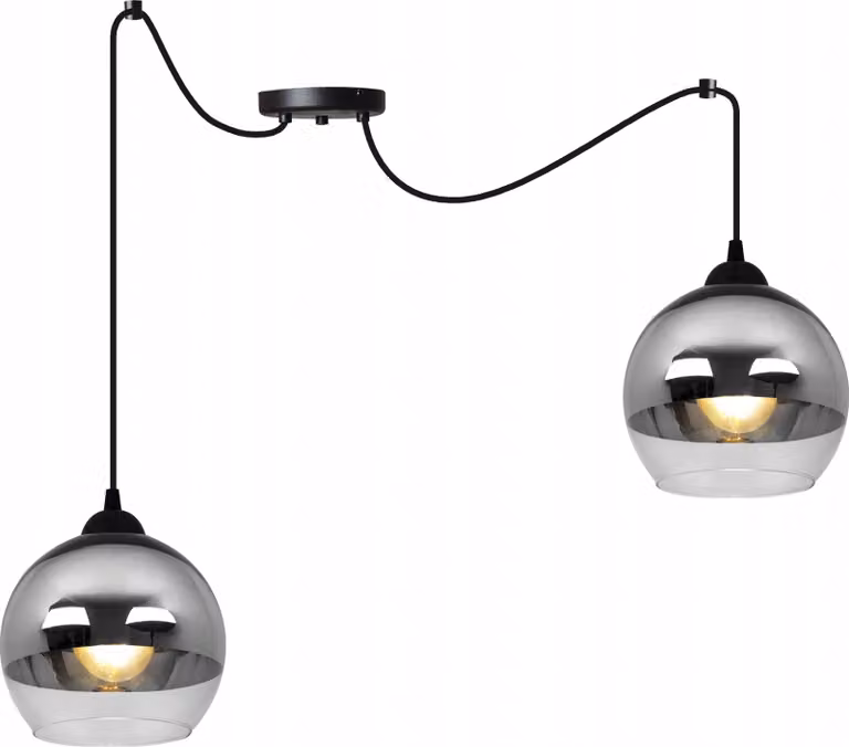 Elegante Lampada A Sospensione A Ragno Con Led E Finitura Cromata
