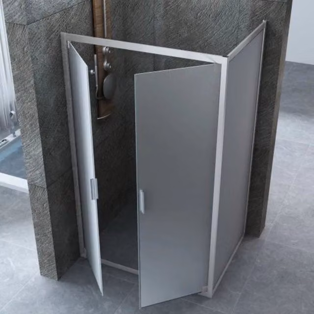 Box doccia apertura saloon cristallo opaco 6mm kim, misura 70x120