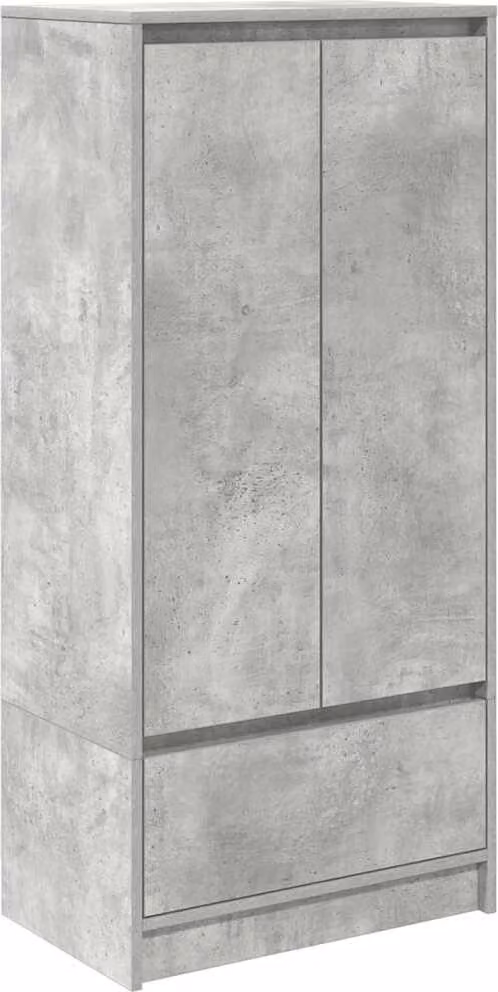 Armadio con Cassetto Grigio Cemento 55,5x34x119,5 cm Truciolato