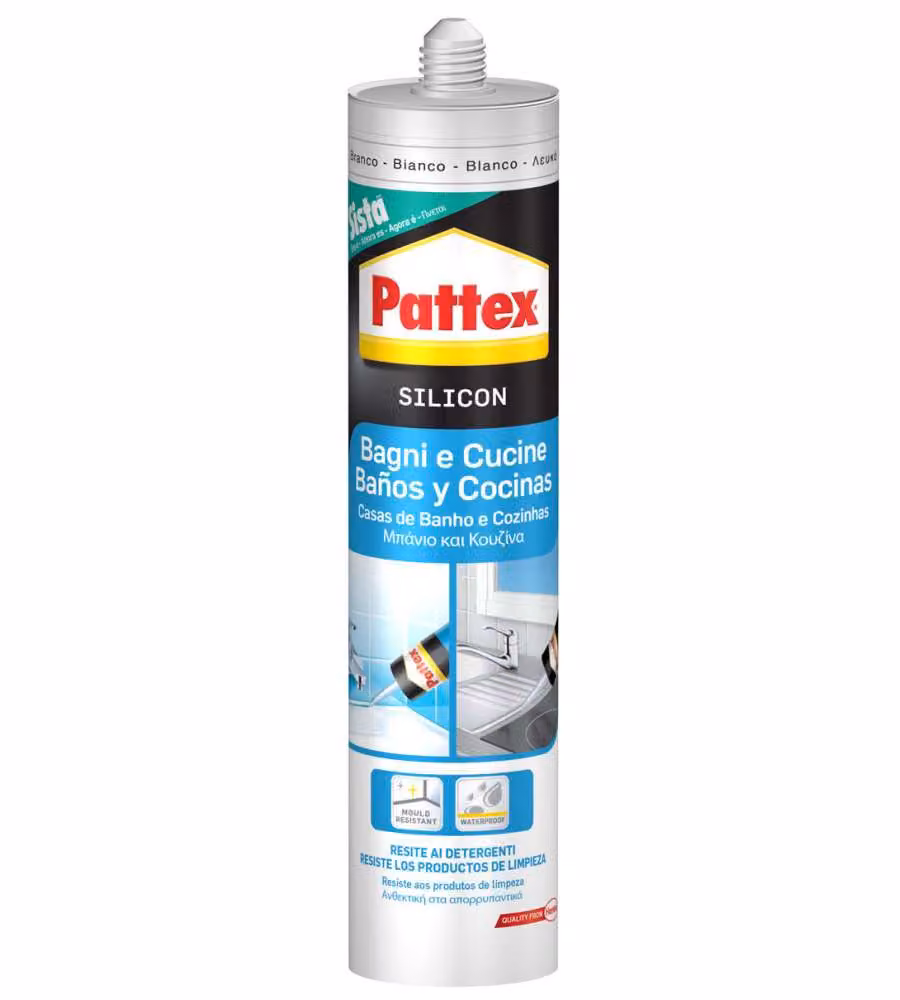 Pattex Silicone Acetico Trasparente per Bagni e Cucine 280 ml – 2