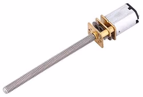 Motore a ingranaggi a 12V, 200 giri al minuto, con vite a ricircolo di sfere M4x55mm
