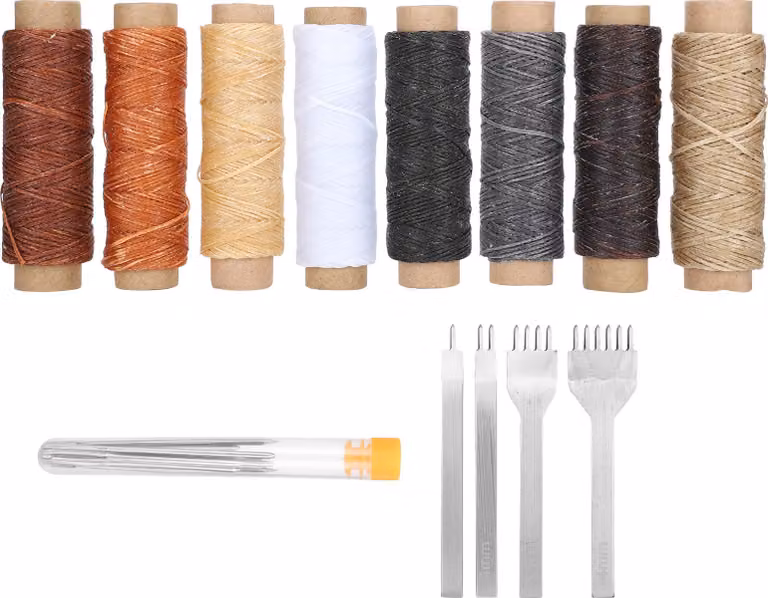 Kit di cucito in pelle, kit di artigianato di cucito a mano in pelle, set di strumenti di cucito in pelle, strumenti di riparazione in pelle, strumenti di artigianato in pelle fai da te, accessori fai da te