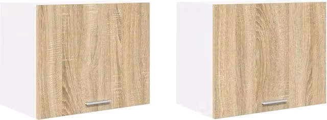 Set di 2 pensili moderni con ampia capacità di stoccaggio 50 x 31 x 40 cm in legno ingegnerizzato bianco 02_0053198