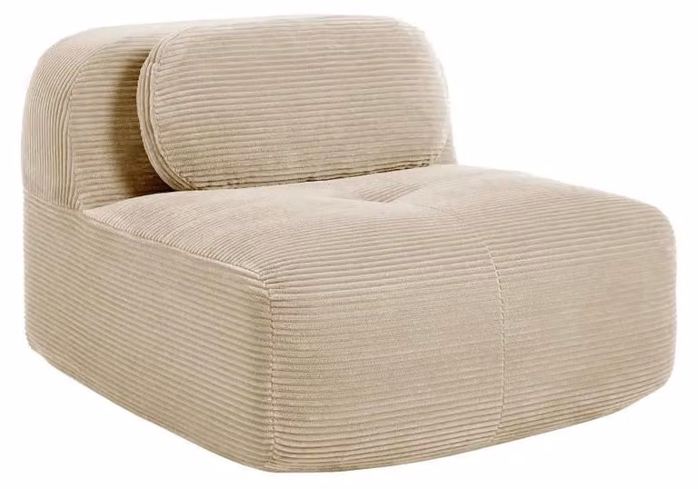 Divano angolare modulare, tessuto in velluto Premium, design senza montaggio, modello A - Beige