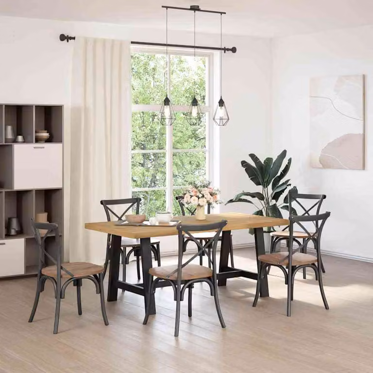 Maison Exclusive - Tavolo da pranzo NOAIN con gambe a forma di A 180x90x75 cm in legno massello di pino