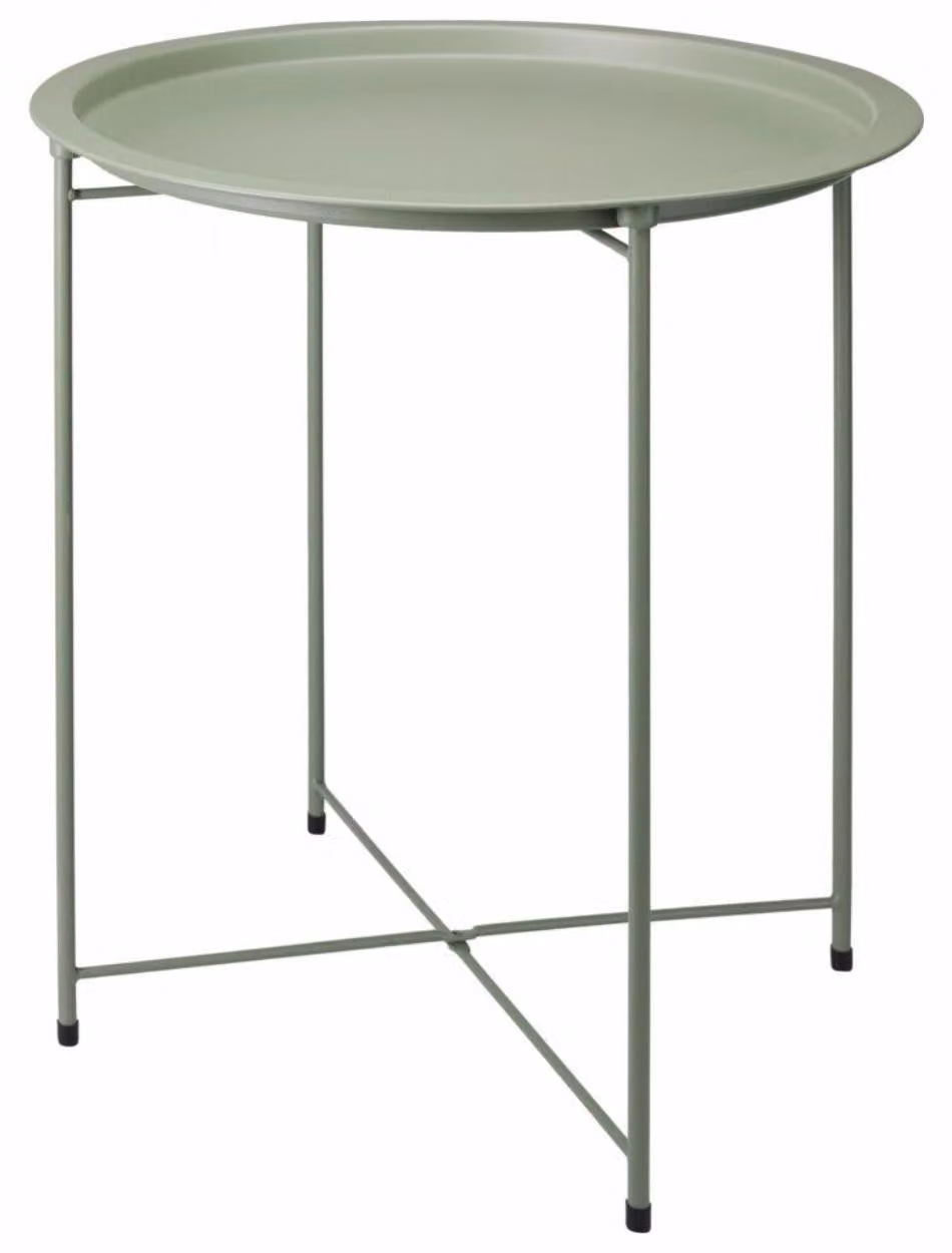 HOWHOMELY | Tavolino da salotto - Tavolino da divano - verde - 47 x 50 cm - Tavolino da salotto - in metallo - Decorativo