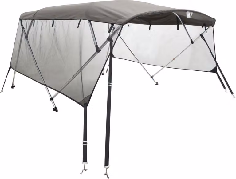 Bimini di Prua Pareti Laterali Rete 3 Archi 183x(137-152)x137cm