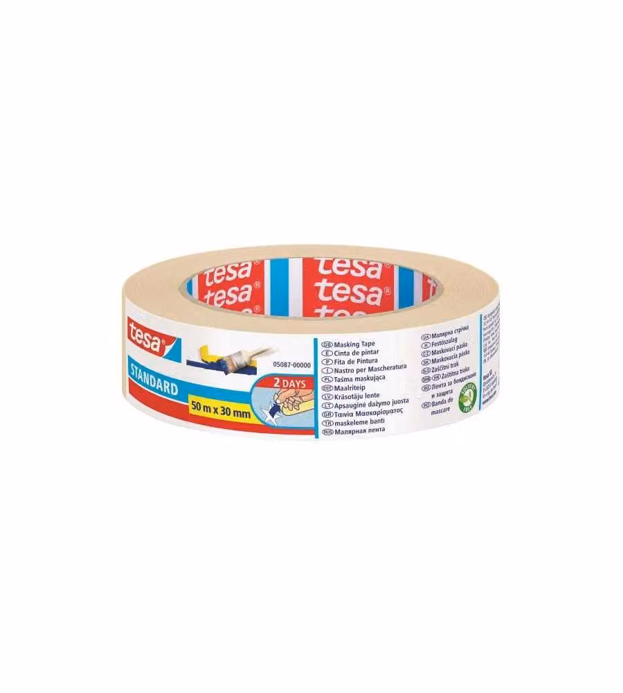 Tesa Nastro Carta Adesivo Ecologico 30 mm x 50 m - Rimozione Facile Senza Residui