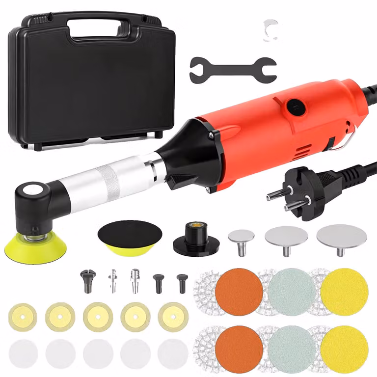 Smerigliatrice angolare elettrica, 6 velocità, design ergonomico, set completo