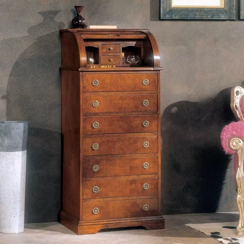 Bureau classico in legno con 9 cassetti Mobili 2G L/P/H: 56 x 41 x 120 cm – 1