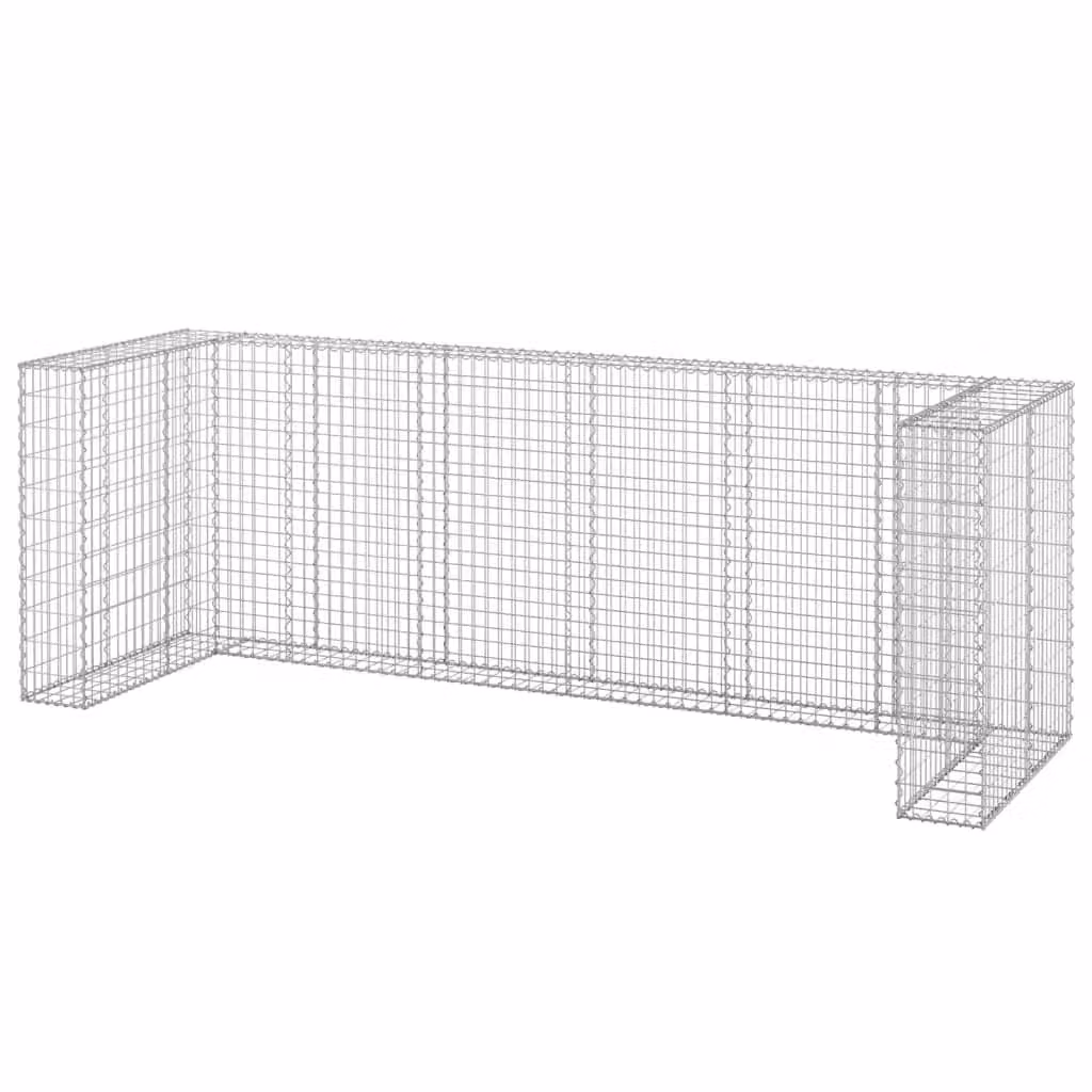 Gabbione per Bidoni in Acciaio Zincato 325x100x110 cm
