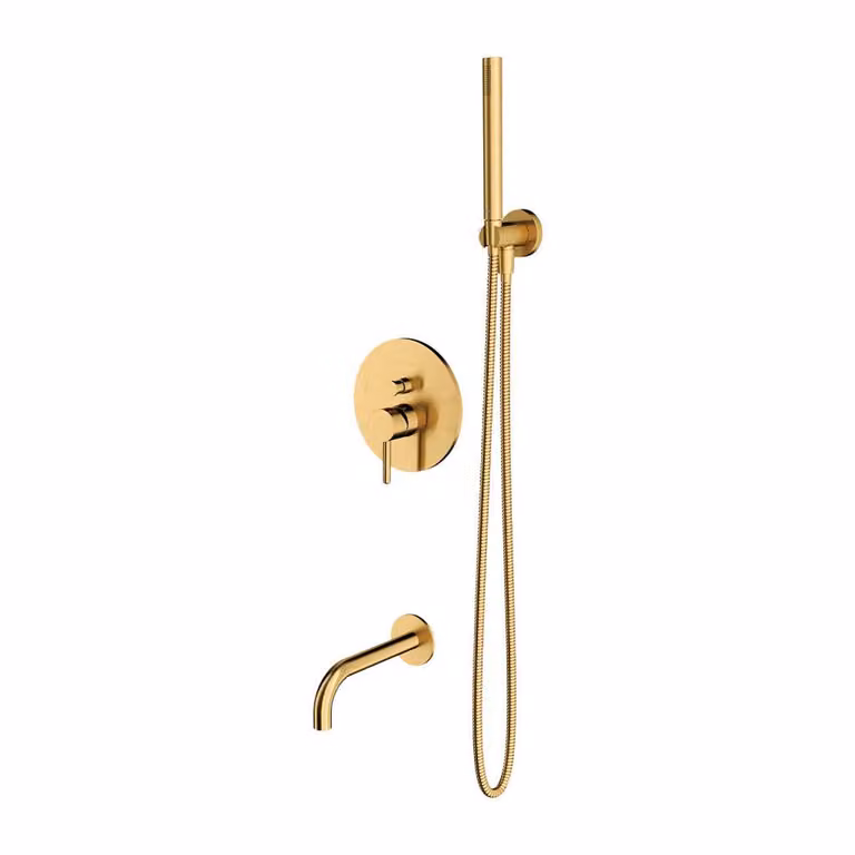 Omnires Y SYSYW01GLB Set vasca da incasso, oro spazzolato