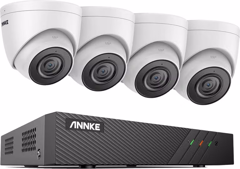 Sistema di telecamere di sicurezza, risoluzione 5MP, ingresso video a 8 canali, memoria MicroSD, 8CH NVR 4 pz camera-a, 1T