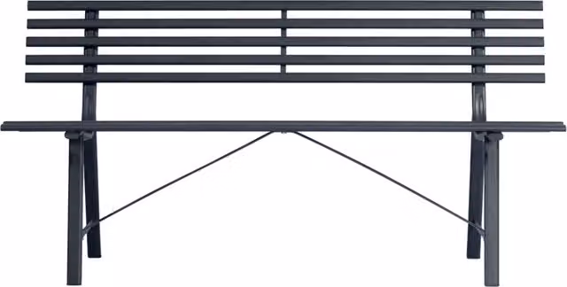 Panca da Giardino in Ferro 3 Posti 150x56x76cm Vorghini Gallipoli Antracite