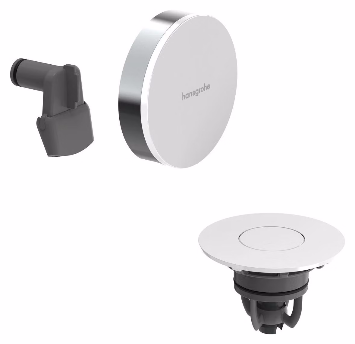 hansgrohe Exafill Set de finition Bec déverseur pour baignoire, garniture d'écoulement et de trop-plein, 58119000, 58119000