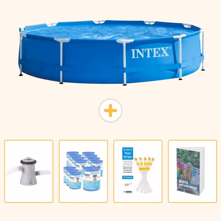 Piscina autoportante rettangolare - 305x76 cm - 5 pezzi - SCB123