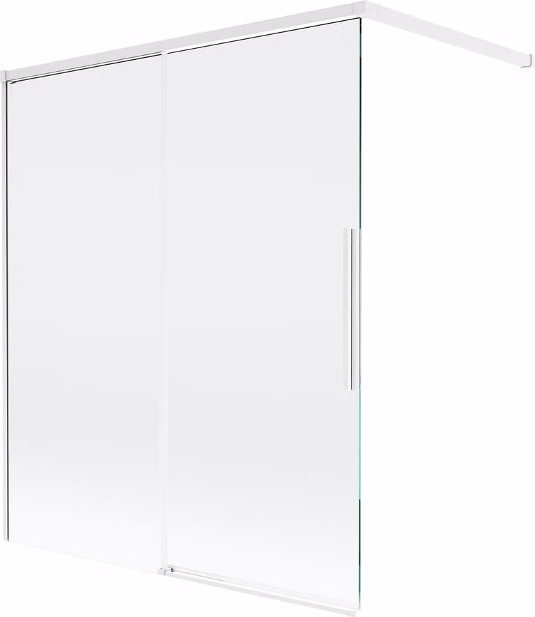 Mexen Rox paravento per vasca da bagno scorrevole a 2 ante 140 x 150 cm, trasparente, bianco - 8C9-140-003-20-00