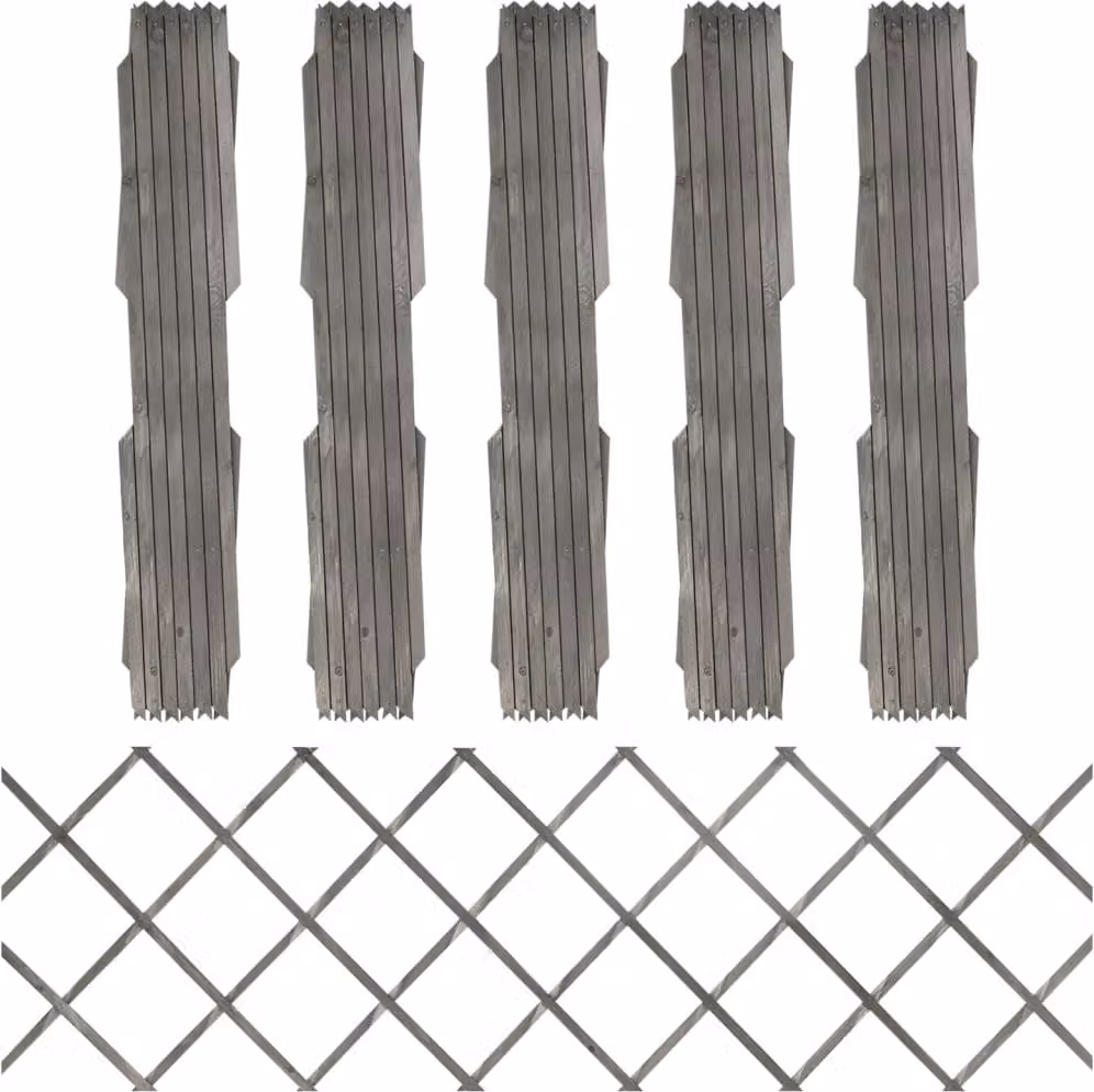 Maison Exclusive - Recinzioni a paletti, 5 pezzi, grigio, legno massello di abete, 180x60 cm