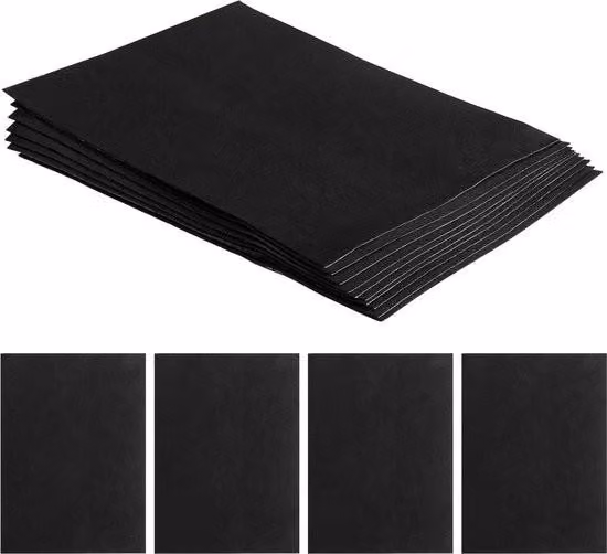 Confezione da 10 imbottiture in schiuma autoadesiva nera, pannello in schiuma a cellule chiuse, tappetino in gomma neoprene - Imbottitura antivibrazioni in schiuma - 116 pollici x 84 pollici x 1/8 di pollice.