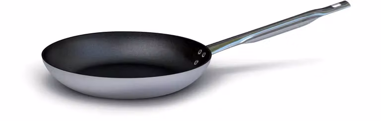 Padella in alluminio antiaderente svasata bassa per saltare con un manico in acciaio inox, diam. 20cm