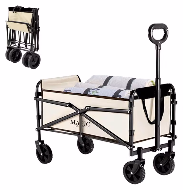 Carrello pieghevole per spiaggia, ideale per campeggio, picnic, giardino, ecc