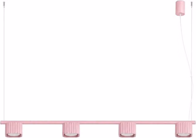 Lampadario RIFF 4 rosa Gx53