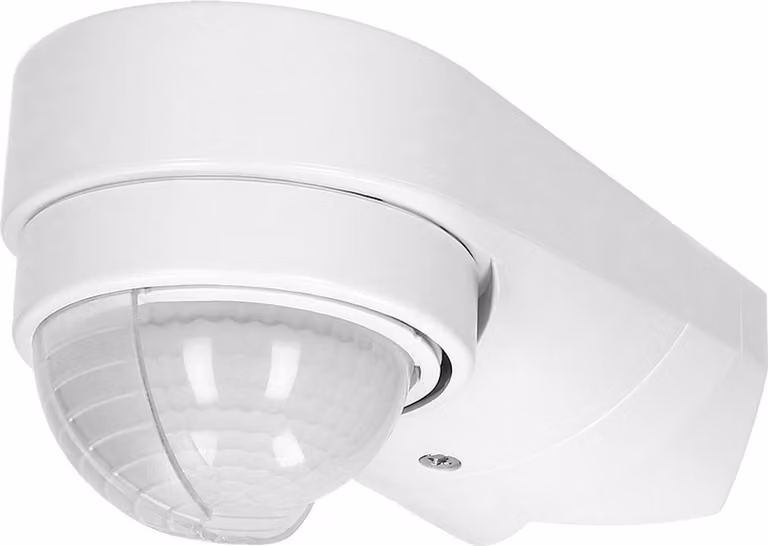 Rilevatore di movimento 240° 1200W IP65 2 sensori 3 tipi di montaggio bianco
