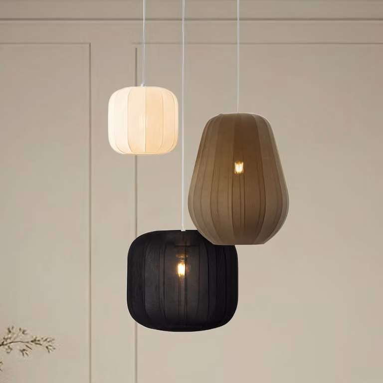 Lampada a sospensione Helin Lindby, dimmerabile, Multicolore, Soggiorno / Sala da pranzo, Tessuto / Stoffa / Seta, Scandinavo, Lampada a sospensione