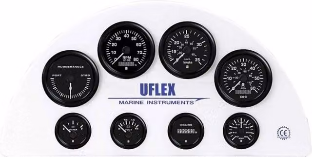 Contagiri Uflex 6000 RPM bianco in plastica