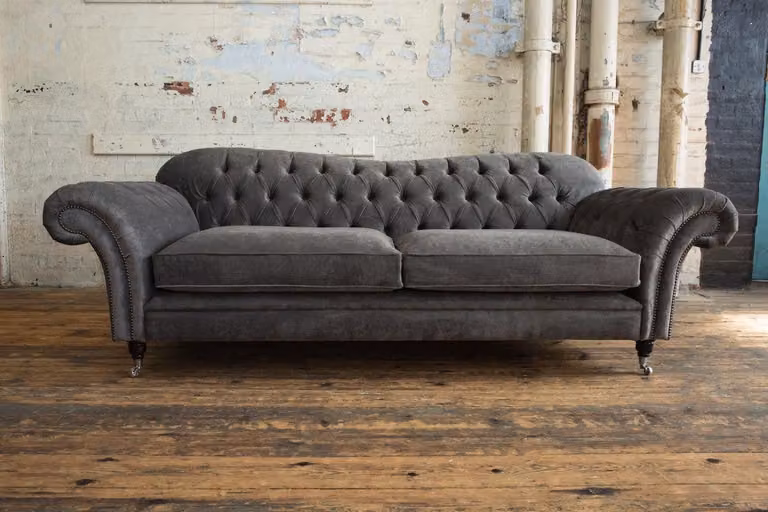 Stoffsofa Couch Sofagarnitur 3 Sitzer Garnitur Design Modernes Sofa Set Samt